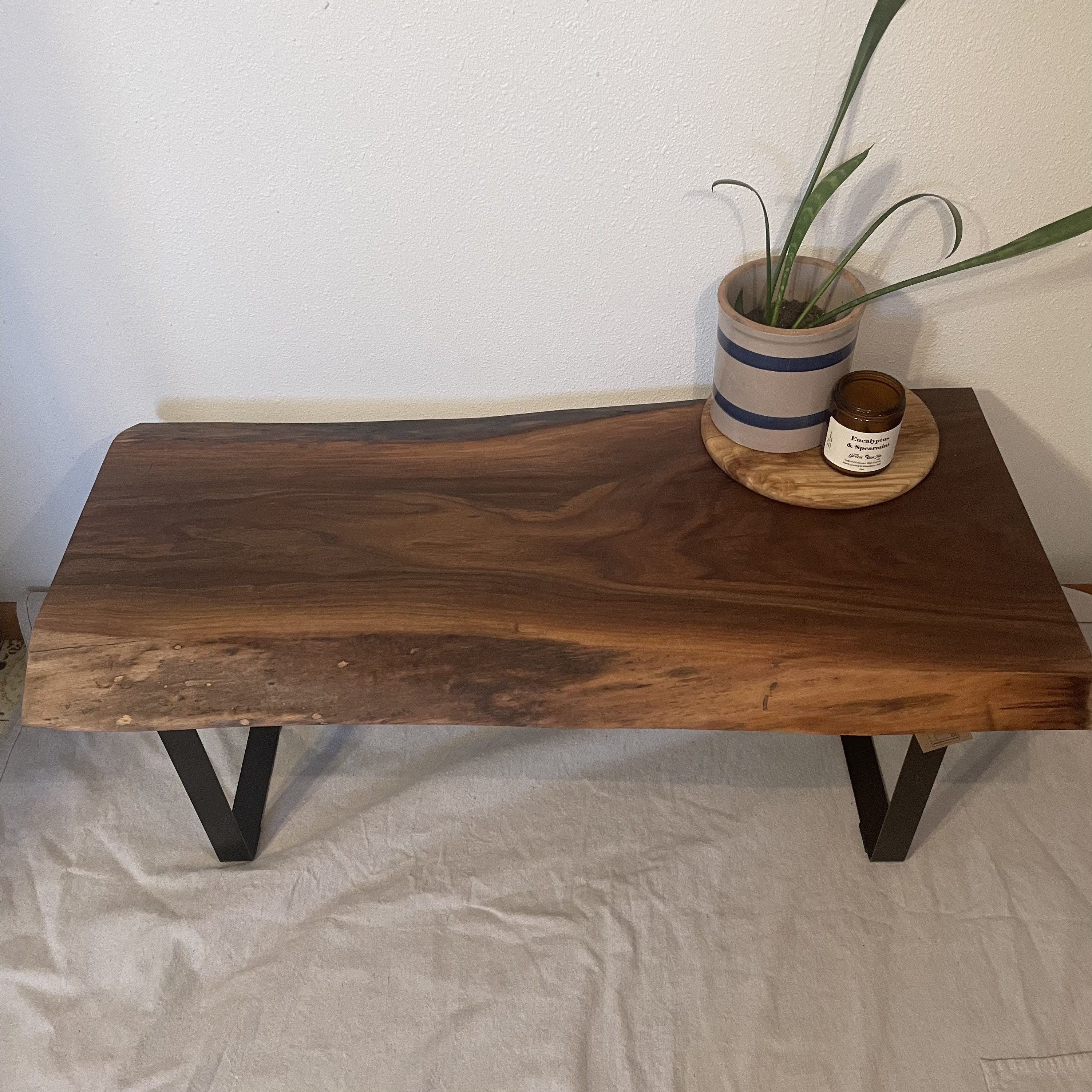Live Edge Walnut Coffee Table / Bench Etsy
