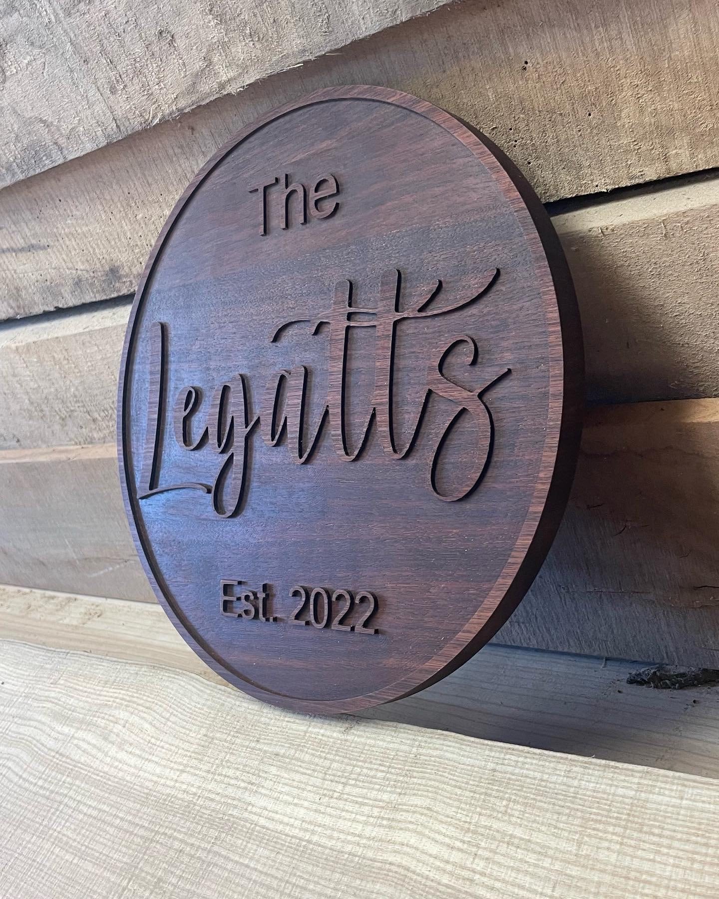 12” Customizable Last Name Sign - Thumbnail 4