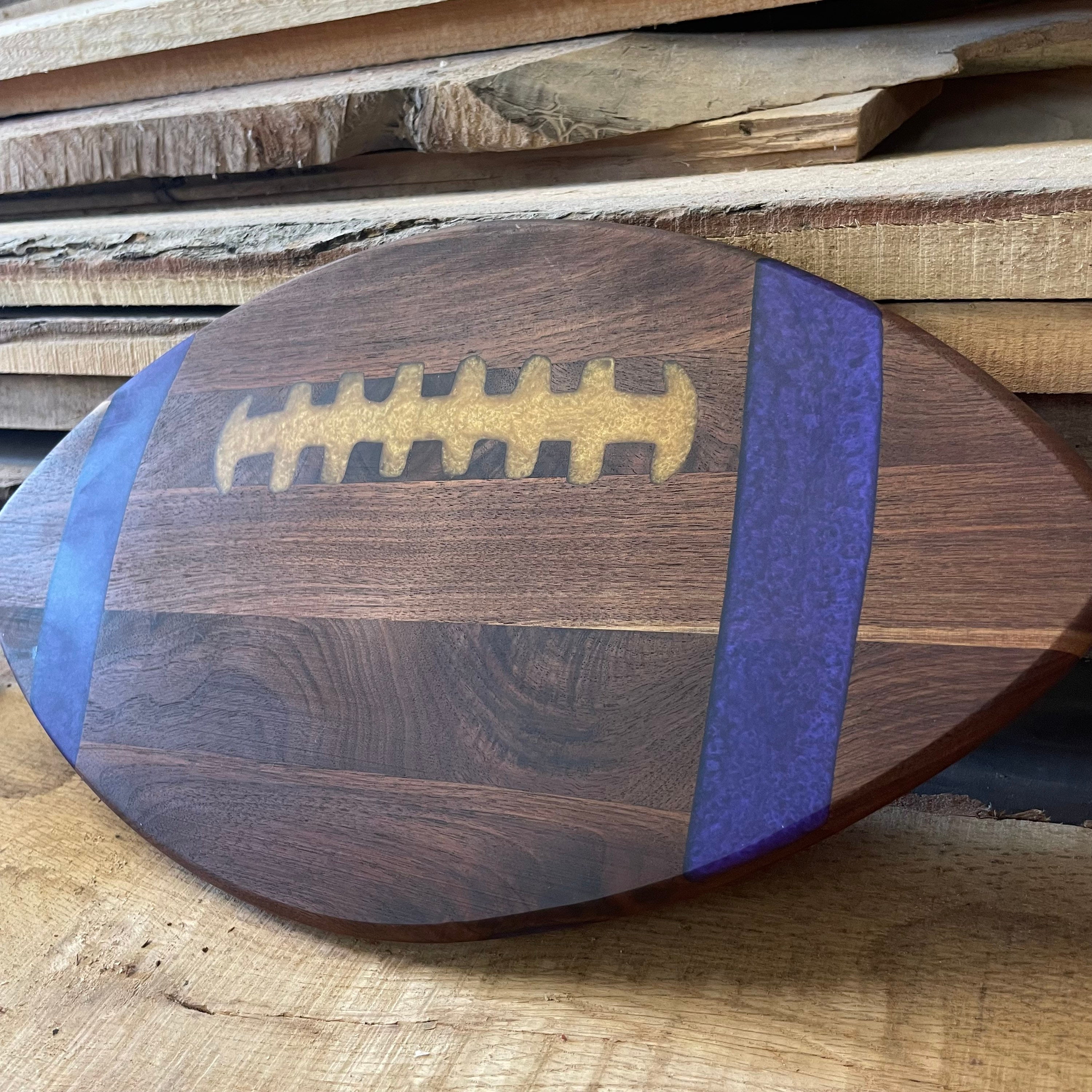Purple and Gold Football Charcuterie Board | Vikings Themed Cheeseboard - Thumbnail 4