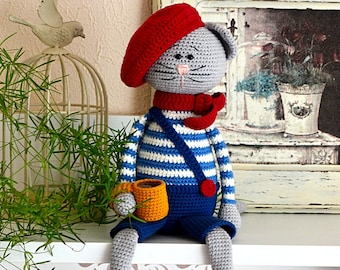 Amigurumi pattern crochet cat CASPER, kitten PDF (English Deutsch Nederlands )