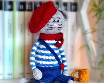 Amigurumi pattern crochet cat CASPER, kitten PDF (English Deutsch Nederlands )