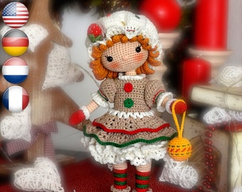 Сhristmas Gingerbread Doll Crochet Pattern Amigurumi toy Amigurumi Handmade Doll Amigurumi doll Crochet Christmas