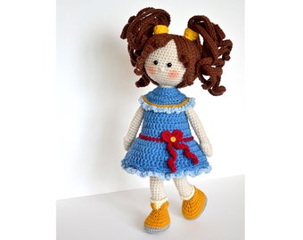 Patrón de muñeca de ganchillo: Amigurumi Alice (patrón en PDF)