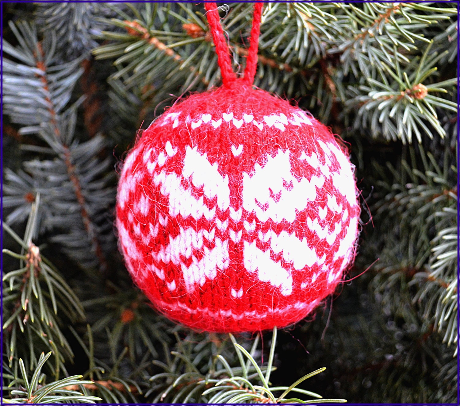 Christmas Ornament knitting pattern/ Knit Ornament pattern/ Etsy
