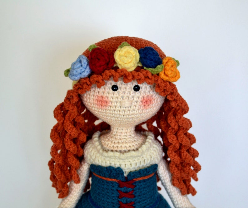 Crochet Amigurumi doll pattern PDF / crochet toy / girl image 2