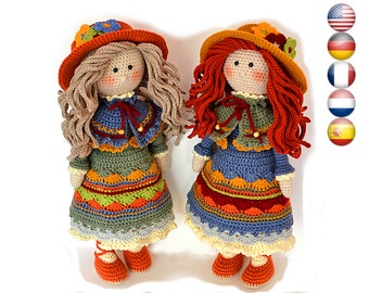 Crochet amigurumi doll pattern Crochet pattern PDF Crochet girl doll NASTASSJA