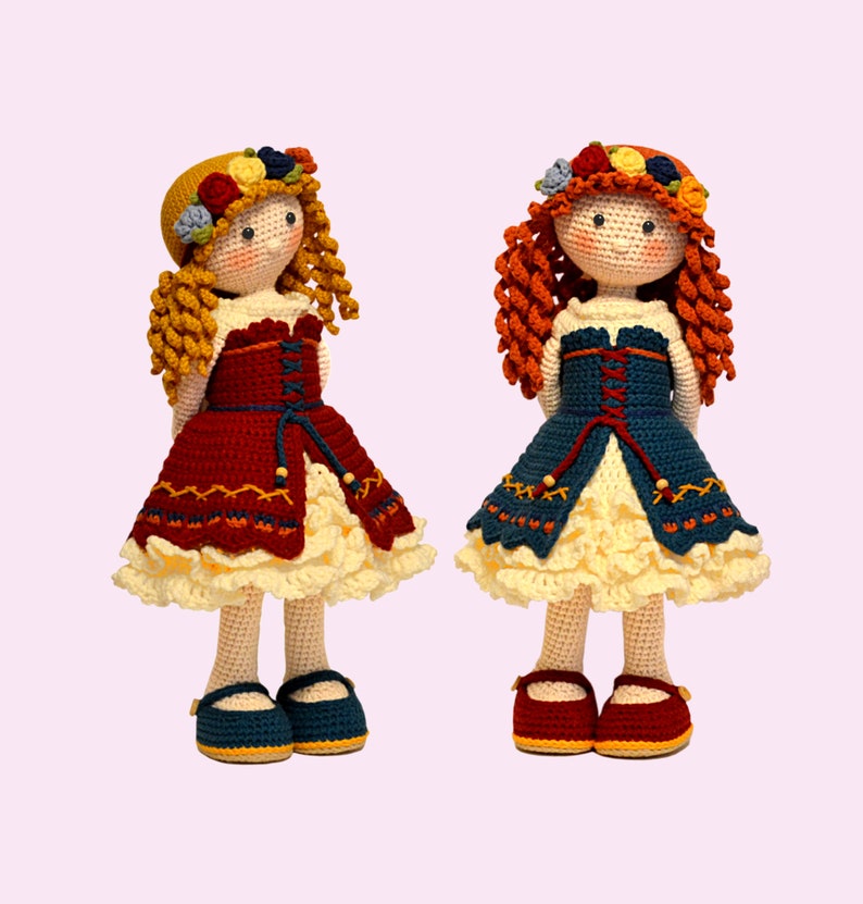 Crochet Amigurumi doll pattern PDF / crochet toy / girl image 5