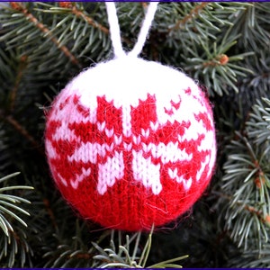 Christmas Ornament knitting pattern/ Knit Ornament pattern/ Ornaments Christmas/ Knit Ornament balls/ Christmas/ DIY Christmas Balls image 10