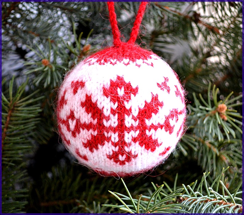 Christmas Ornament knitting pattern/ Knit Ornament pattern/ Ornaments Christmas/ Knit Ornament balls/ Christmas/ DIY Christmas Balls image 7