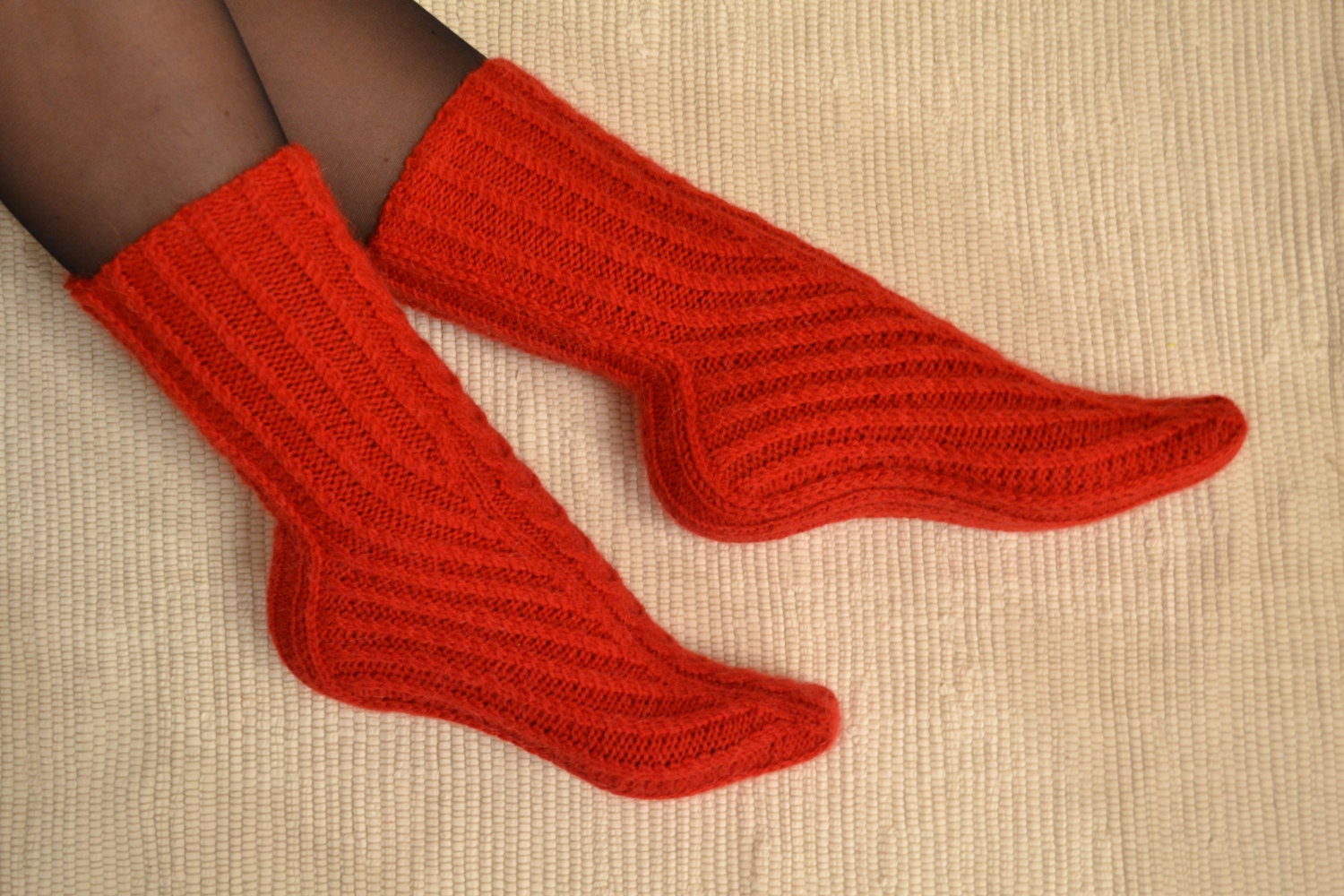 Knitting on 2 Needles / Knitting Pattern Socks / Womens Cabled Etsy