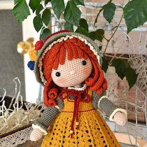 Crochet doll PATTERN PDF crochet pattern amigurumi doll stuffed doll pattern amigurumi toy doll AGNESHKA