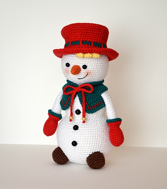 雪だるま編みぐるみかぎ針編み人形とクリスマスツリーDIY新築祝いの
