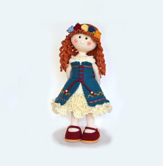 Crochet pattern Amigurumi doll PDF Crochet doll BARBARA stuffed doll pattern