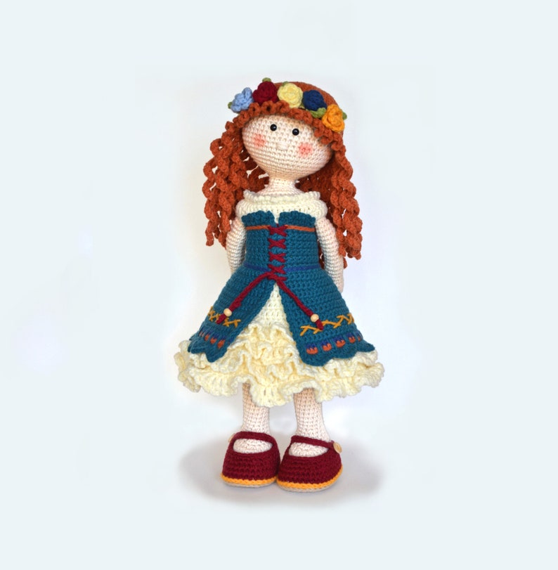 Crochet Amigurumi doll pattern PDF / crochet toy / girl image 1