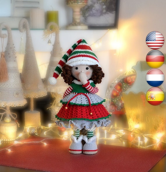 Christmas Doll Crochet Pattern Gnome / Crochet Elf / Christmas - Etsy