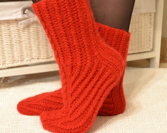 Cabled Socks Knitting pattern: Two Needle Knit (PDF Pattern)