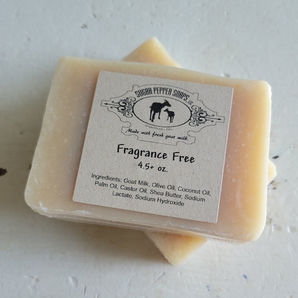 Fragrance Free Goat Milk Soap 4.5+oz