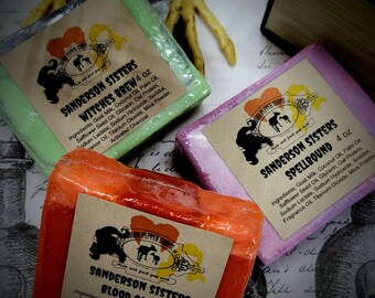 SALE!!!! Sanderson Sisters Goat Milk Soap Set 3 bars 4oz each SALE!!!!