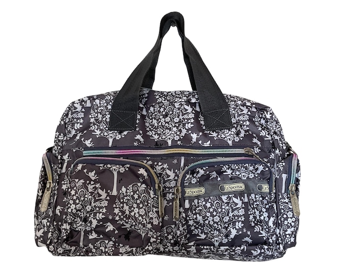 Vintage LeSporsac Duffel Rainbow and Fairies Bag