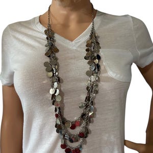Vintage Silver-Toned Layered necklace