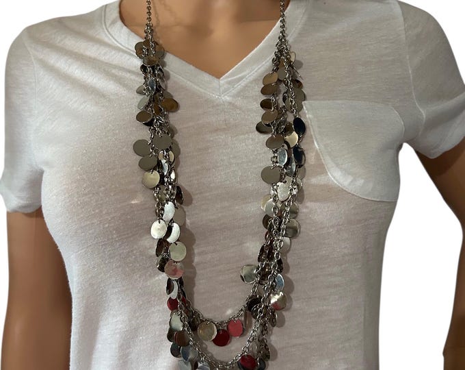 Vintage Silver-Toned Layered necklace