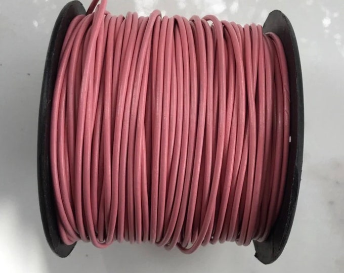 Soft Pink Leather Round Cord 1.5 mm