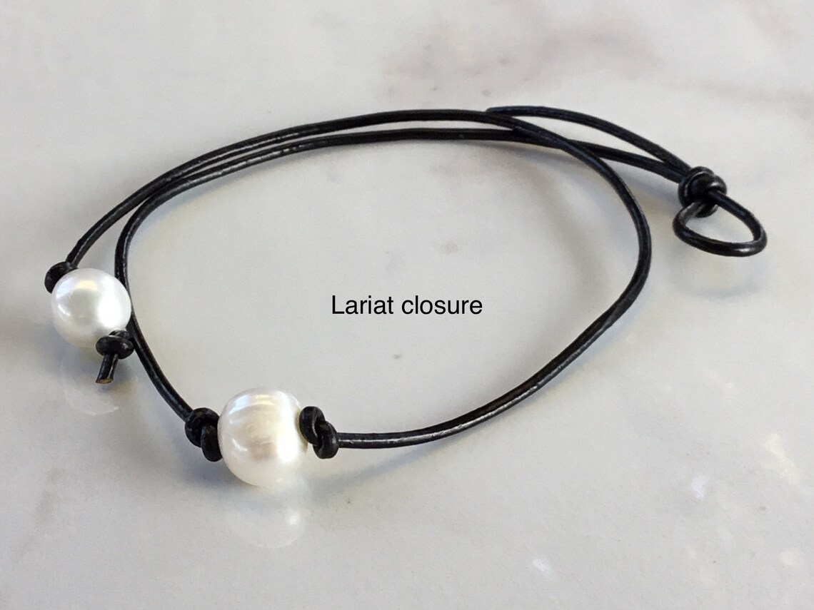 DIY Kit Leather Pearl Choker Kit Real Freshwater Pearls on Etsy