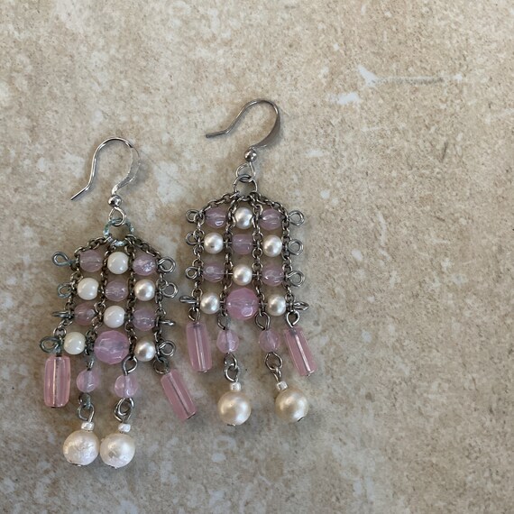 Pink Baroque Women’s Drop Earrings. - image 2