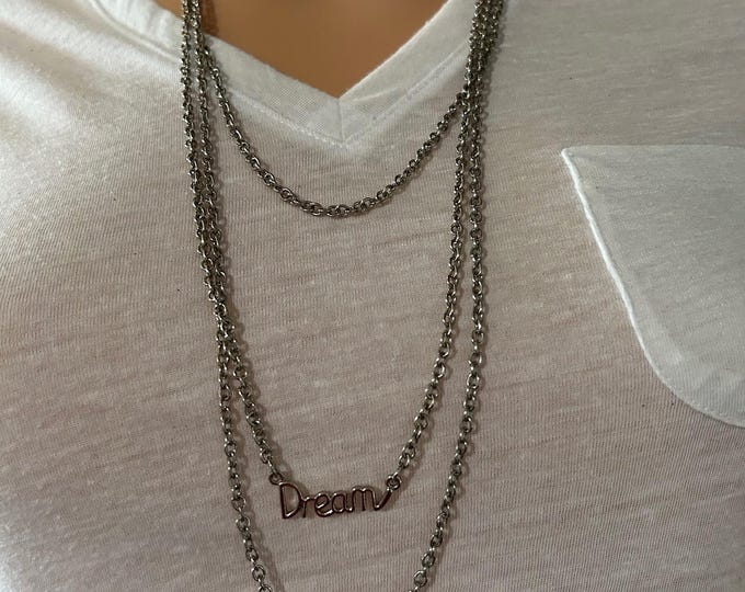 Vintage Silver-Toned Layered Dream Necklace