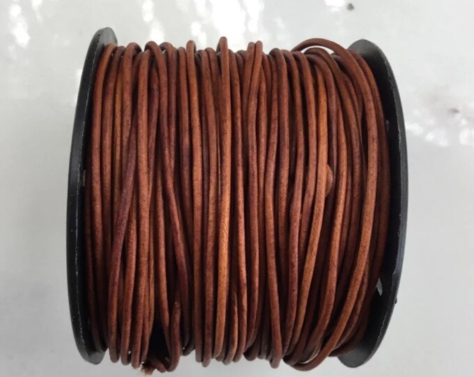 Natural Light Brown Leather Round Cord 1.5 mm