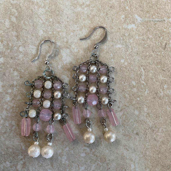 Pink Baroque Women’s Drop Earrings. - image 3