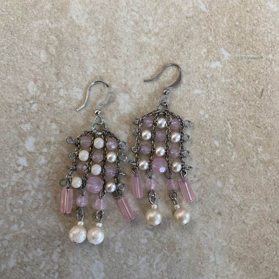 Pink Baroque Women’s Drop Earrings. - image 1