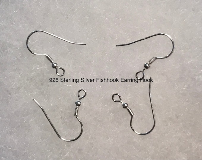 jewelry 925 sterling Silver Fishhook Earring Hook DIY Findings