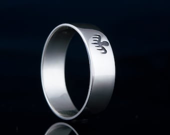 925 Silver Spectre Ring, Agent 007 Symbol Ring, Fashion Jewelry, Spectre Band, Bond Style Ring, Fashion RIng, Unique James Bond Jewelry