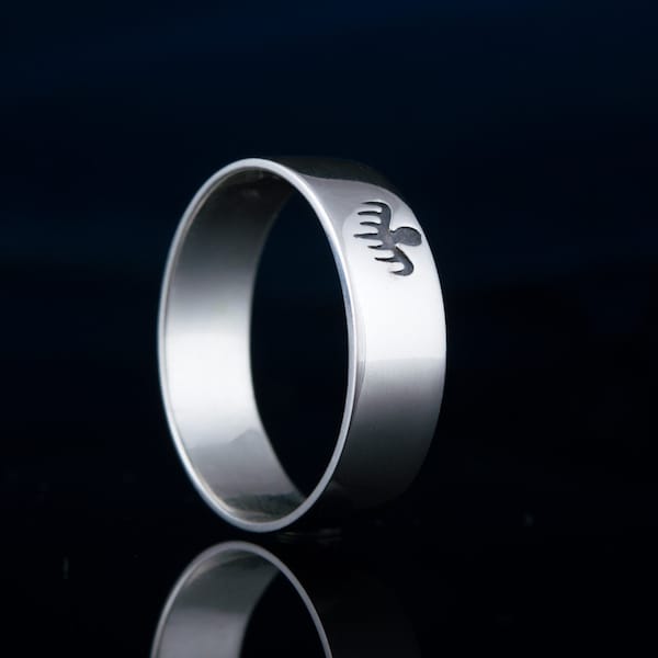 925 Silver Spectre Ring, Agent 007 Symbol Ring, Fashion Jewelry, Spectre Band, Bond Style Ring, Fashion RIng, Unique James Bond Jewelry