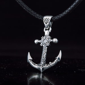 Silver Anchor Necklace - Nautical Jewelry with the Spirit of the Ocean Handcrafted Seaman Pendant in Maritime Style