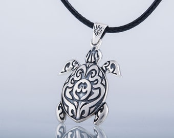 Sea Turtle Necklace - Silver Ocean Inspired Jewelry for Animal Lovers Handmade Nautical Pendant with Unique Design