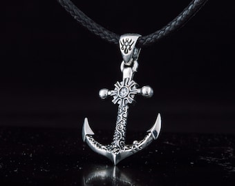 Silver Anchor Necklace - Nautical Jewelry with the Spirit of the Ocean Handcrafted Seaman Pendant in Maritime Style