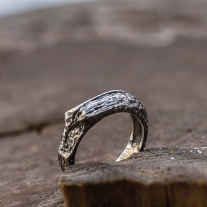 Silver Textured Ring - Handcrafted Rustic Men's Fashion Ring with Unique Rough Texture Handmade Designer Jewelry for a Distinctive Look