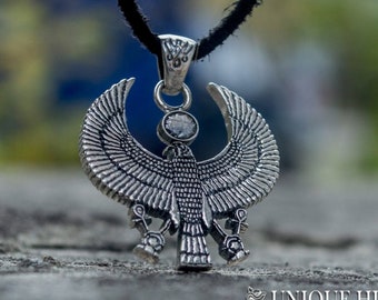 Egyptian Necklace - Ra God of Sun Symbol Pendant Inspired by Ancient Egyptian Gods Handmade Silver Jewelry of Egypt with Historical Meaning