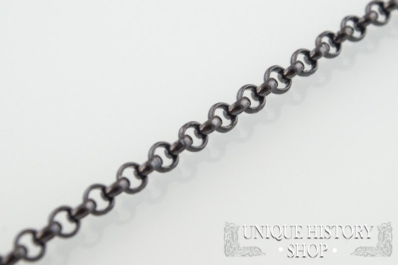 Black Ruthenium Plated Chain \u2022 Black Chain \u2022 925 Sterling Silver Chain \u2022 Gift for Him \u2022 Chain for Man \u2022 Men/'s Chain