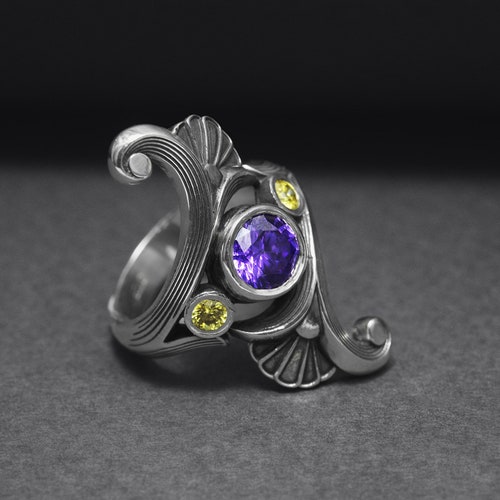 Shops Silver Egypt Ring, Eye of Horus Ring, Egyptian Lotus Ring, Egyptian God Ring with Gem, Lotus Flower Ring, Handmade Egyptian Jewelry