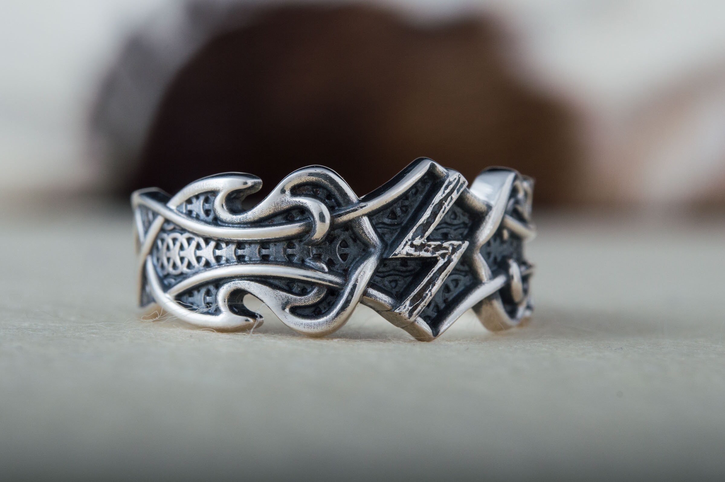 Craftmanship Rune Viking Runes Ring - Norse Runic Jewelry Featuring Sol Rune Symbol ...