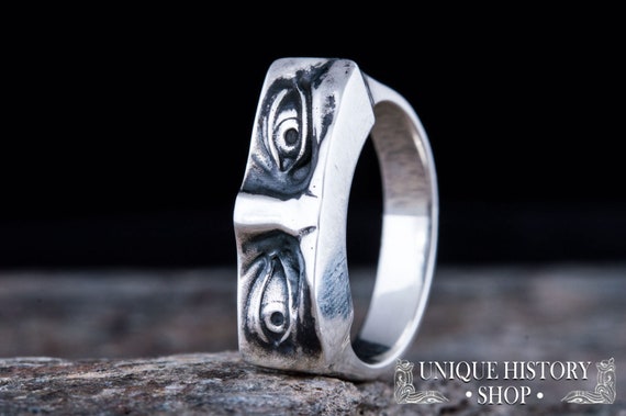 Michelangelo David Eyes Ring - Silver Sculpture Jewelry Featuring 