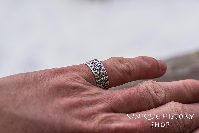 Ukrainian Ornament Ring Ukrainian Pattern Ring Silver Etsy