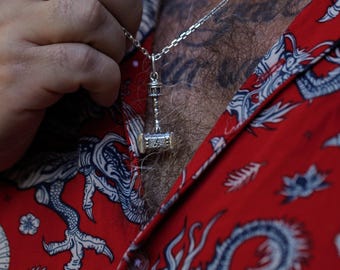 Custom silver Thors Hammer pendant, men nordic jewelry, Christmas gift him, unique viking necklace, boyfriend gift, scandinavian jewelry