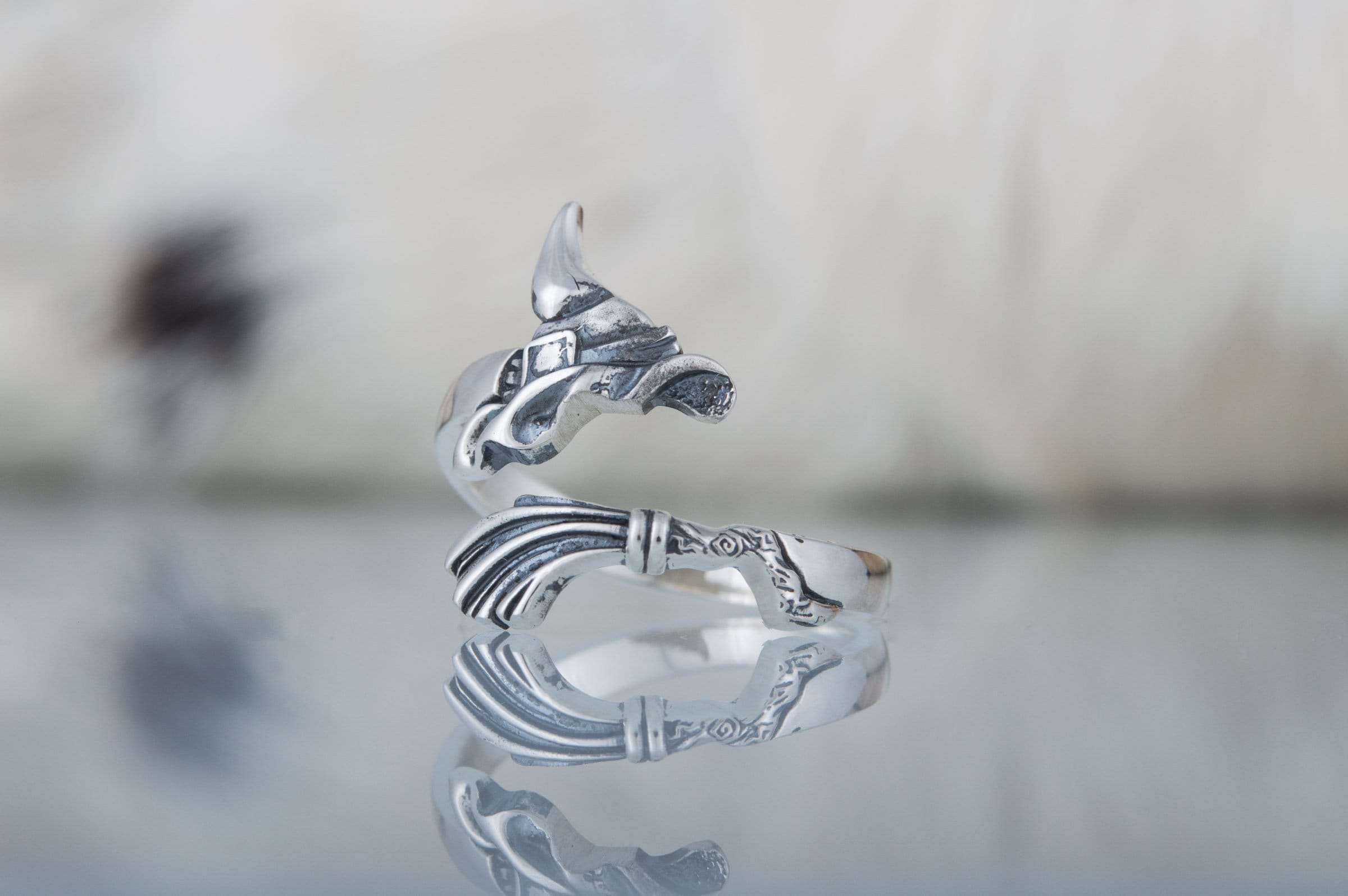 Silver witch ring witchcraft jewelry flying which ring Etsy