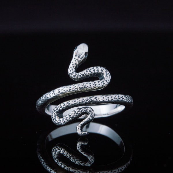 Silver Snake Animal Ring, Cobra Wrap Ring, Snake Jewelry, Silver Snake Ring, 925 Silver Animal Ring, Handcrafted Jewelry, Tiny Snake Ring