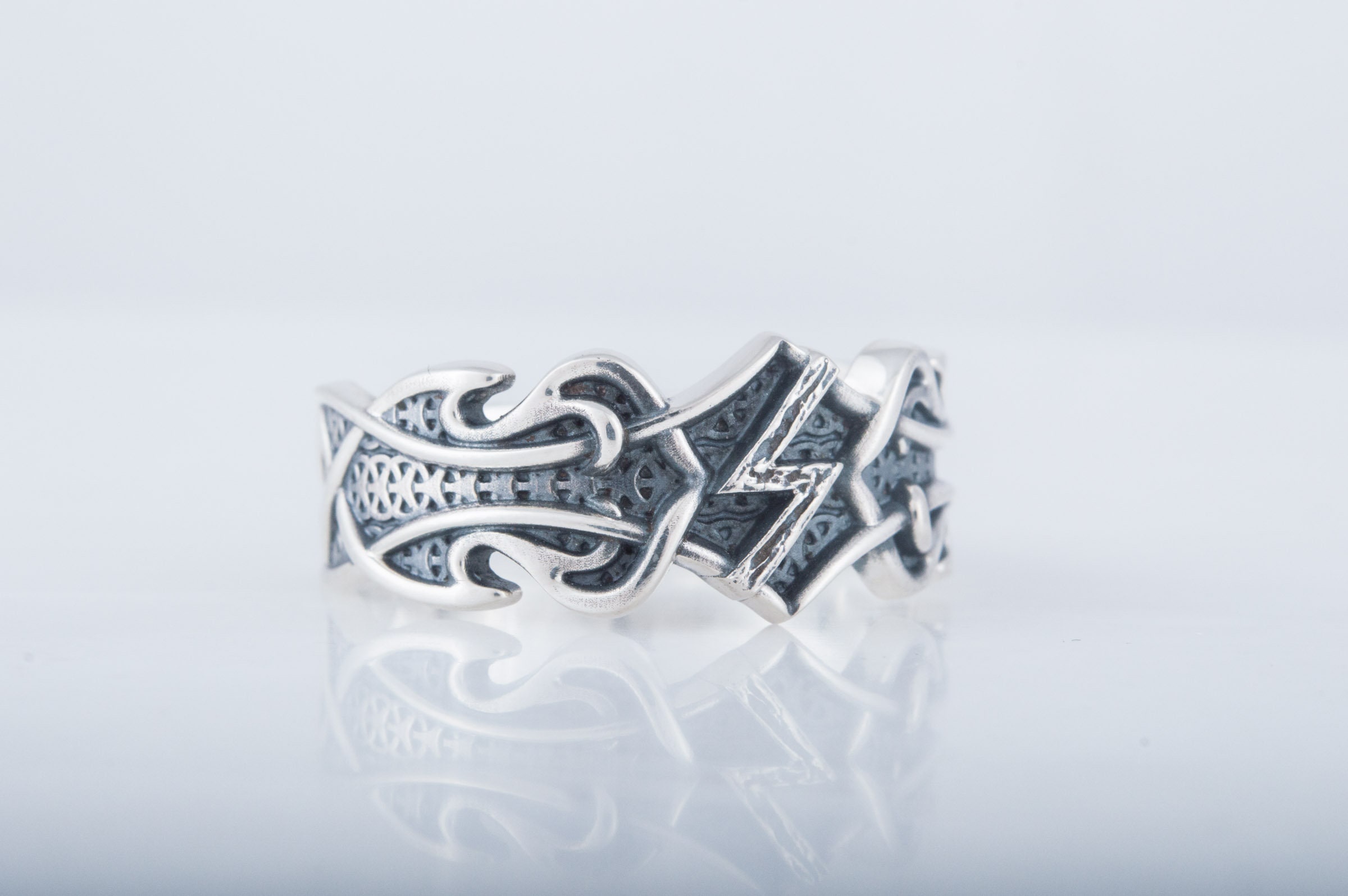 Craftmanship Rune Viking Runes Ring - Norse Runic Jewelry Featuring Sol Rune Symbol ...