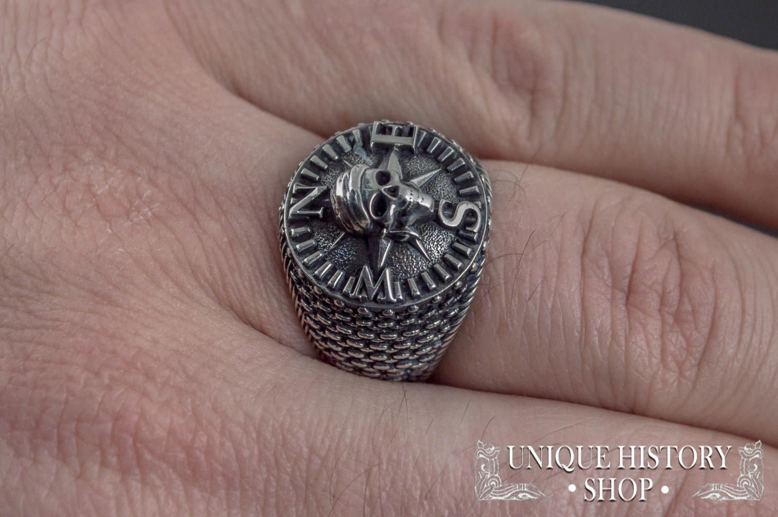 Anillo pirata anillo de cráneo pirata anillo de rosa de Etsy